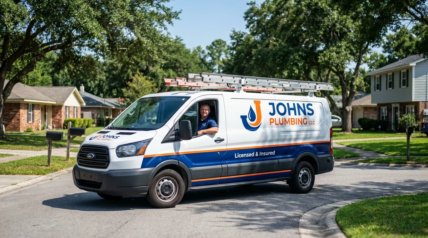 Johns Plumbing LLC service van in Liberty Center, OH
